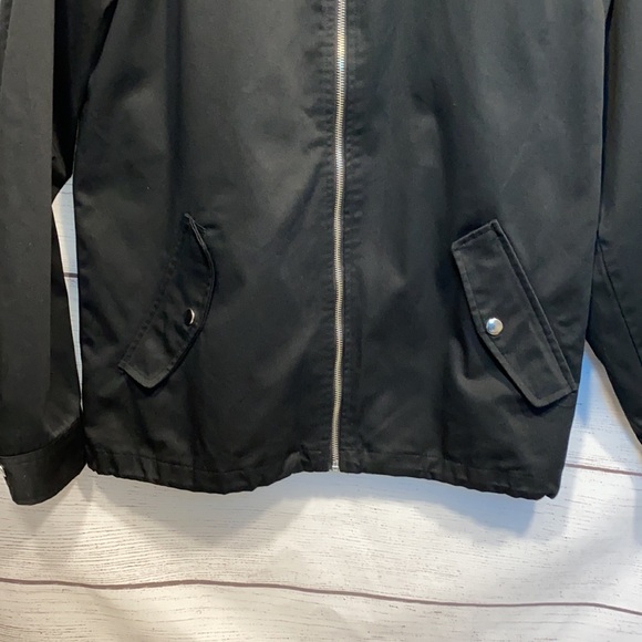 Men's black Five Four brand hooded jacket - zip front with pockets Medium - Picture 6 of 10